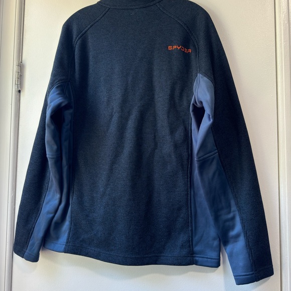 Spyder Men's Outbound 1/4 Zip Sweater Jacket Blue Orange Size L - Picture 9 of 14